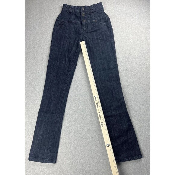 Forever 21 Jeans Womens 25 Blue High Rise Button Fly Bootcut Y2K Retro Casual - Picture 7 of 12
